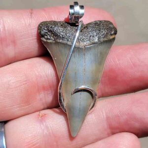 Hook Wrapped Extinct Great White Pendant